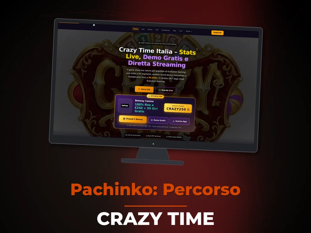 Crazy Time - Pachinko: Percorso