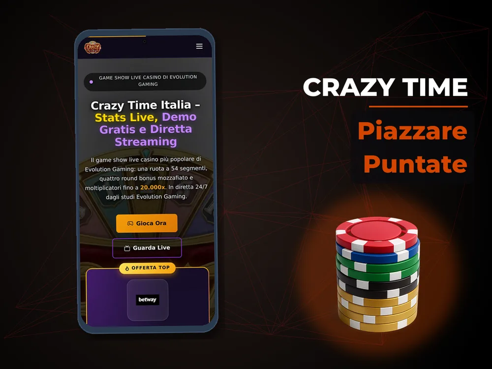 Crazy Time - Piazzare Puntate