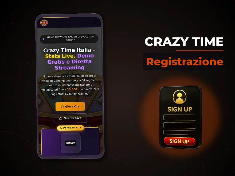 Crazy Time - Registrazione