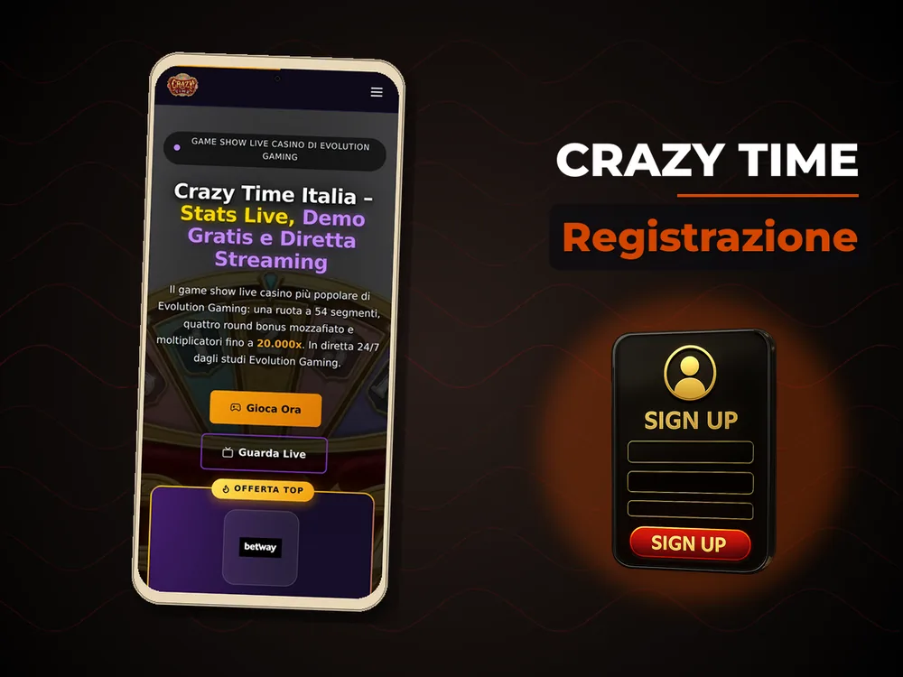 Crazy Time - Registrazione